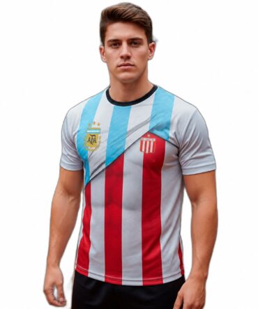 Camiseta club Argentina con escudo AFA de tres estrellas