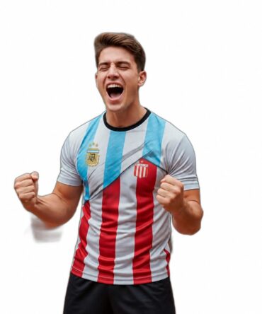 Camiseta club Argentina con escudo AFA de tres estrellas