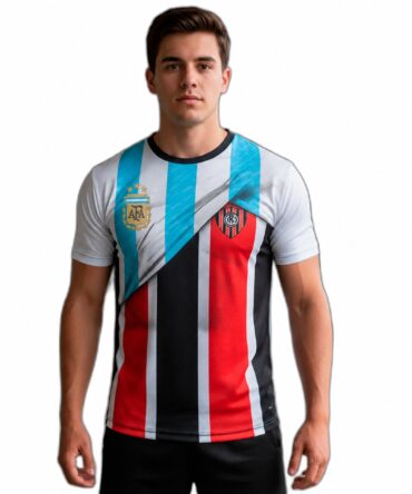 Camiseta club Argentina con escudo AFA de tres estrellas