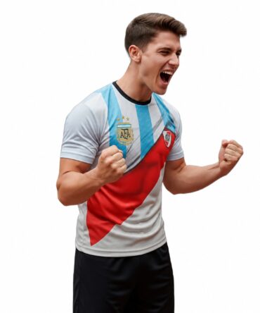 Camiseta club Argentina con escudo AFA de tres estrellas