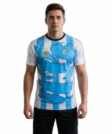 Camiseta club Argentina con escudo AFA de tres estrellas