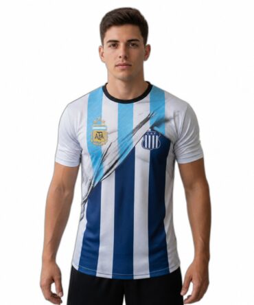 Camiseta club Argentina con escudo AFA de tres estrellas