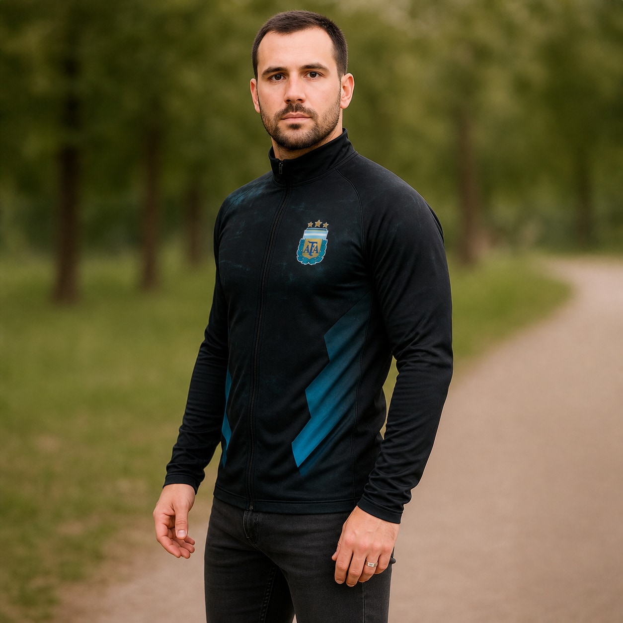 Campera Deportiva Argentina CFR117 - FOTO 2 semi costado
