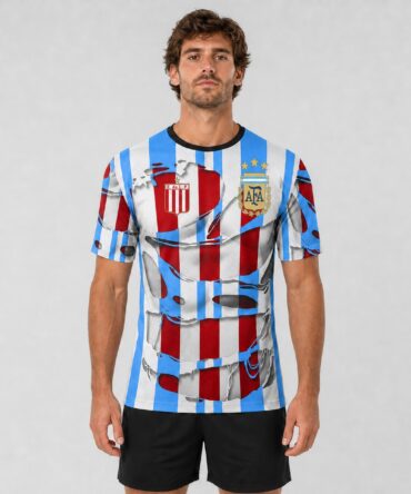 Camiseta club Argentina mockup hiperrealista