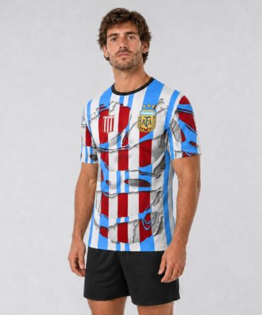 Camiseta club Argentina mockup hiperrealista