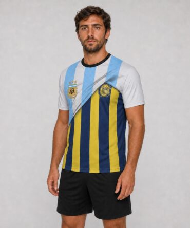 Camiseta club Argentina mockup hiperrealista