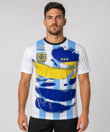 Camiseta club Argentina mockup hiperrealista