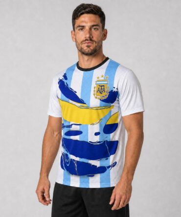 Camiseta club Argentina mockup hiperrealista