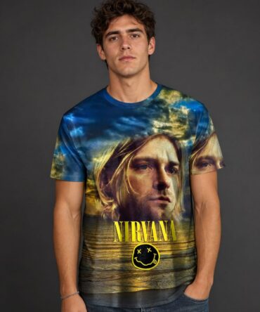 Remera Nirvana CS105 - frente en modelo humano
