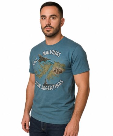 Remera Las Malvinas Son Argentinas CS624 - FOTO 2 semi costado