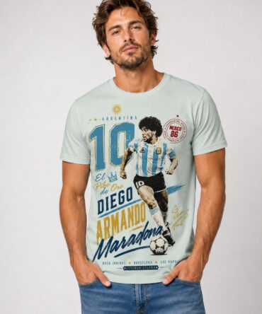 Remera Diego Armando Maradona Retro Vintage - Ranwey