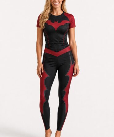 Conjunto Deportivo Batwoman Negro y Rojo