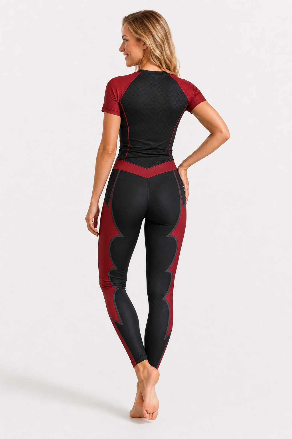 Conjunto Deportivo Batwoman Negro y Rojo