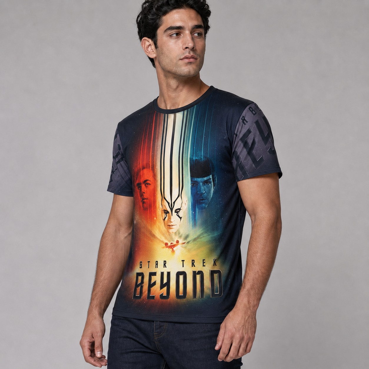 Remera Star Trek Beyond CS357 mockup fiel a la prenda real