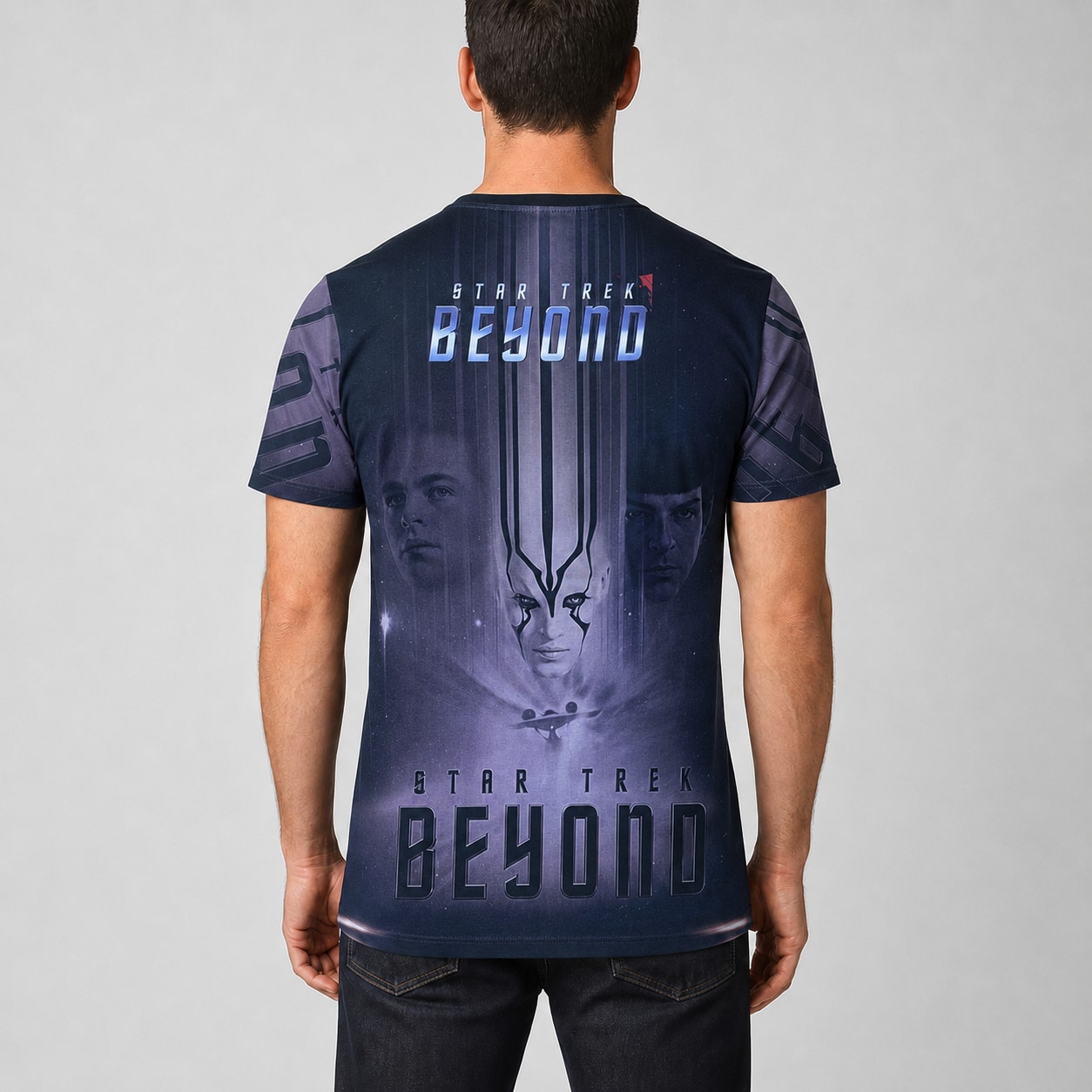 Remera Star Trek Beyond CS357 mockup fiel a la prenda real
