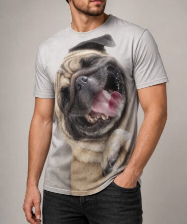 Remera Pug Carlino en modelo - Ranwey