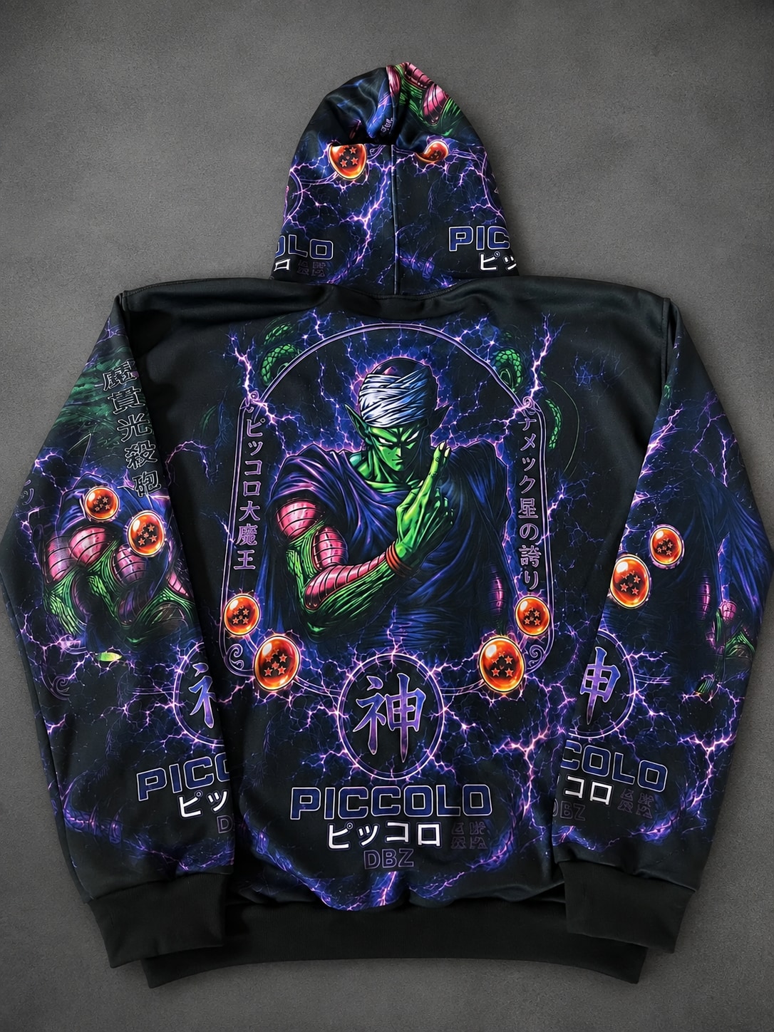 Buzo Piccolo Namekian Power foto real dorso