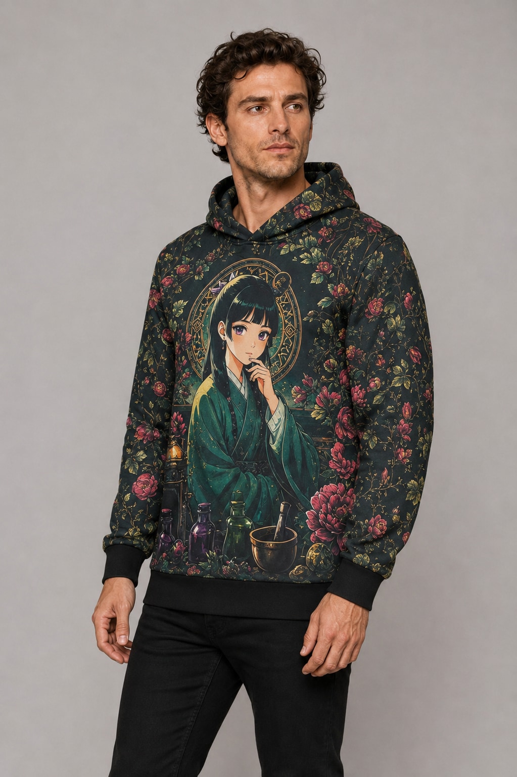 Buzo Maomao Jardín de Venenos - mockup semi costado
