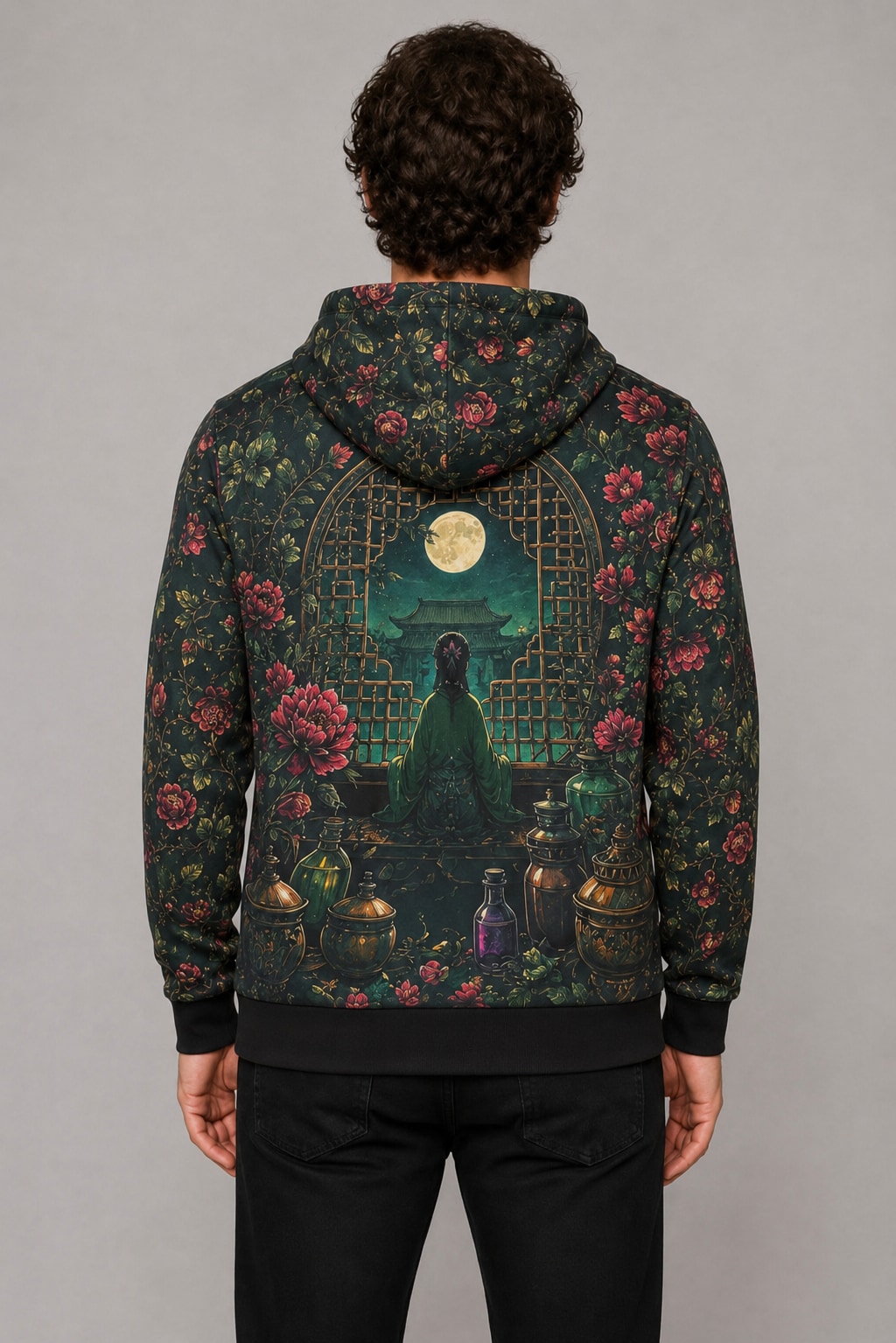 Buzo Maomao Jardín de Venenos - mockup dorso