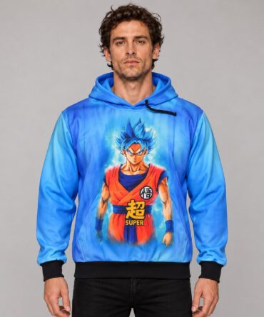 Buzo Dragon Ball Goku Ranwey, vistas frente y dorso