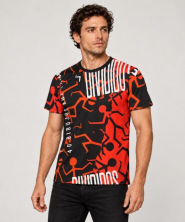 Remera Divididos diseño 40 Dibujos frente y dorso
