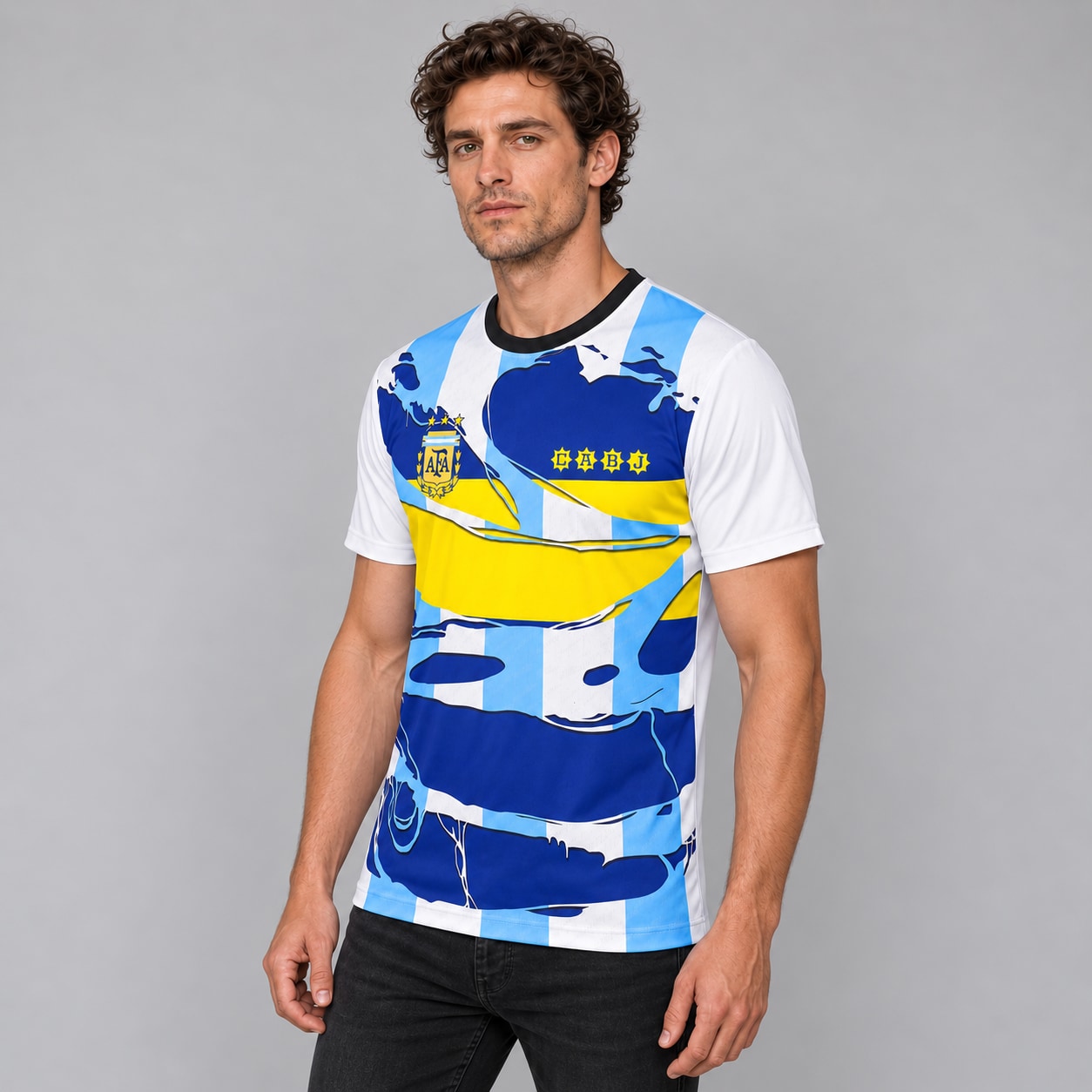 Camiseta Boca Argentina Campeón del Mundo FR204