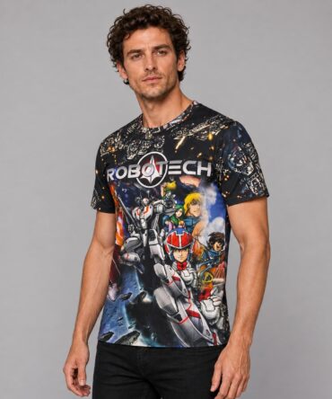 Remera Robotech PR028 Ranwey frente, detalle y dorso