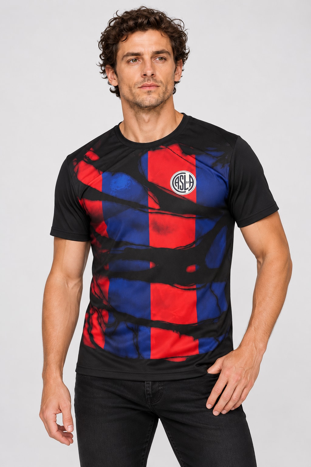 Camiseta Rasgada San Lorenzo frente y dorso