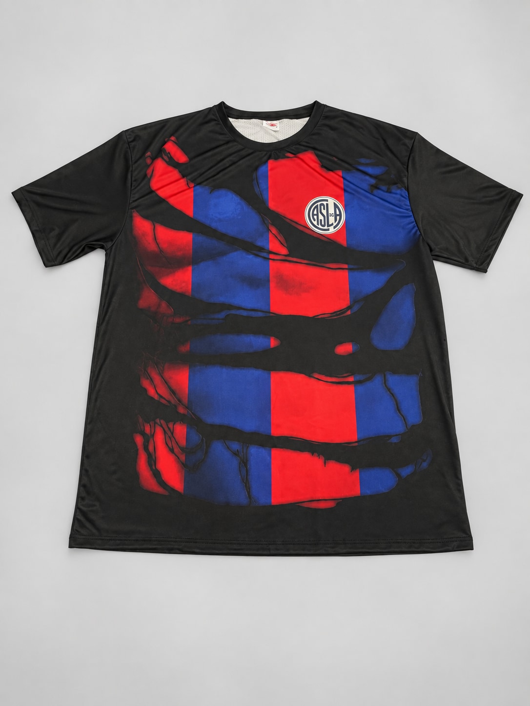 Camiseta Rasgada San Lorenzo frente y dorso