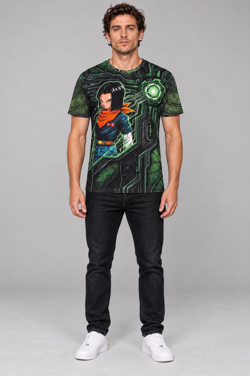 Remera Androide 17 Guarda Forestal — modelo Ranwey y fotos reales