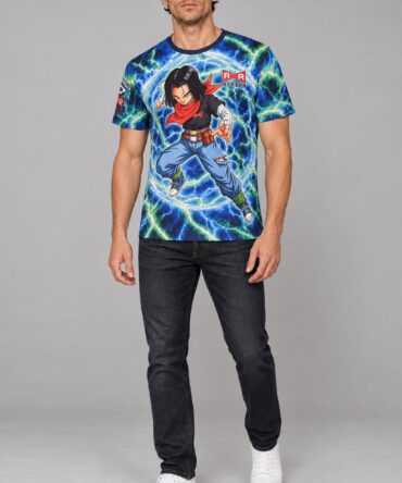 Remera Androide 17 Red Ribbon — modelo Ranwey y fotos reales