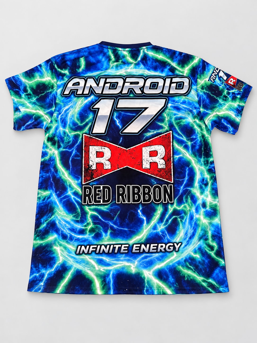 Remera Androide 17 Red Ribbon — modelo Ranwey y fotos reales
