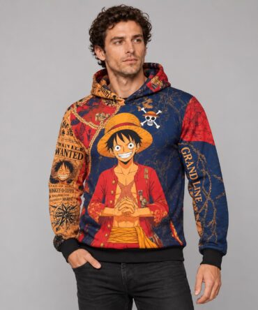 Buzo One Piece Luffy Grand Line Adventure — modelo Ranwey y fotos reales editadas