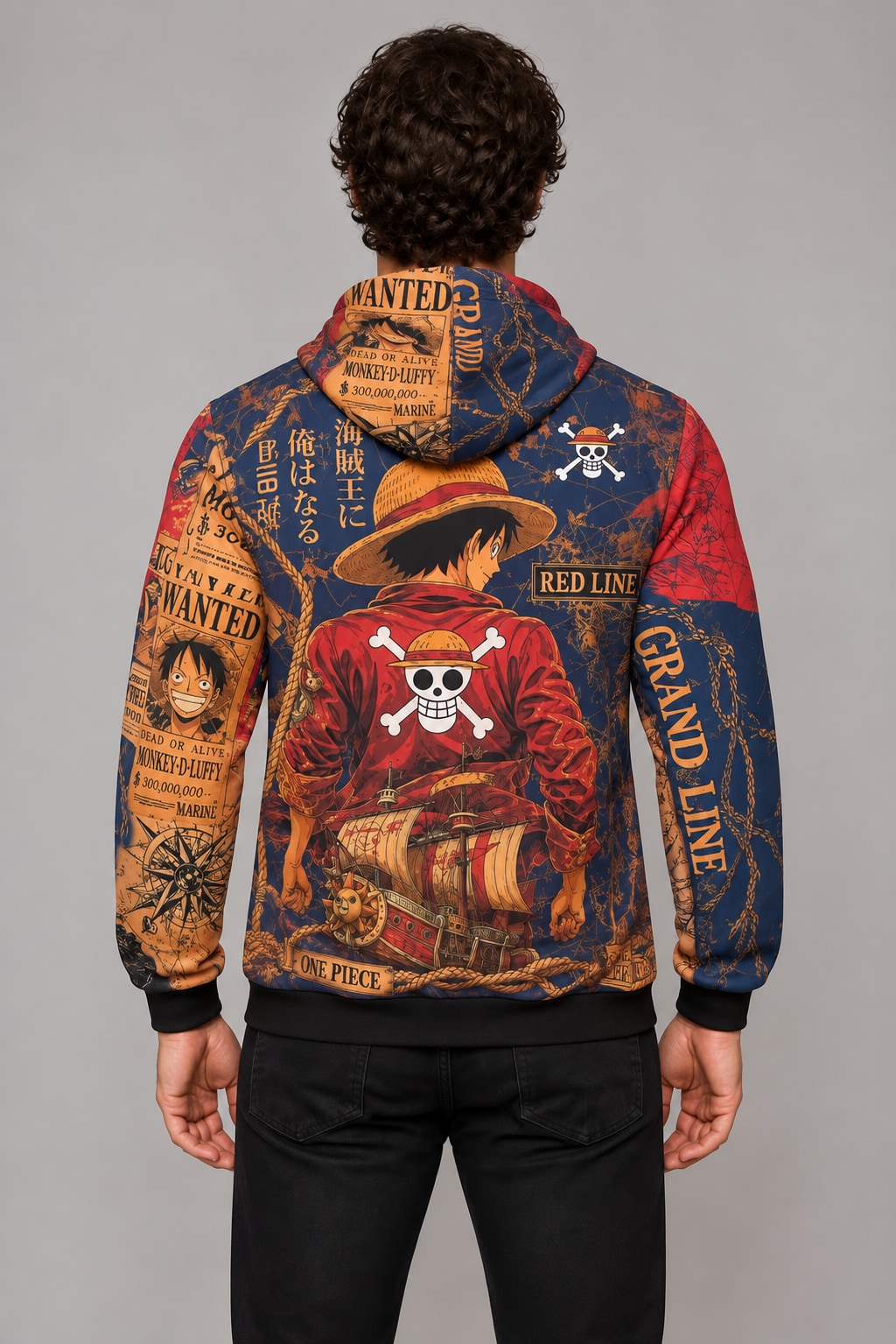 Buzo One Piece Luffy Grand Line Adventure — modelo Ranwey y fotos reales editadas