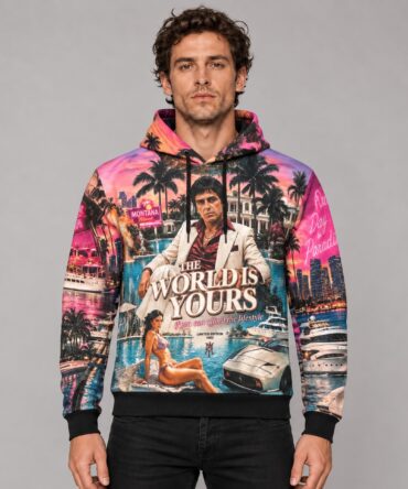 Buzo Scarface The World Is Yours — modelo Ranwey y fotos reales editadas