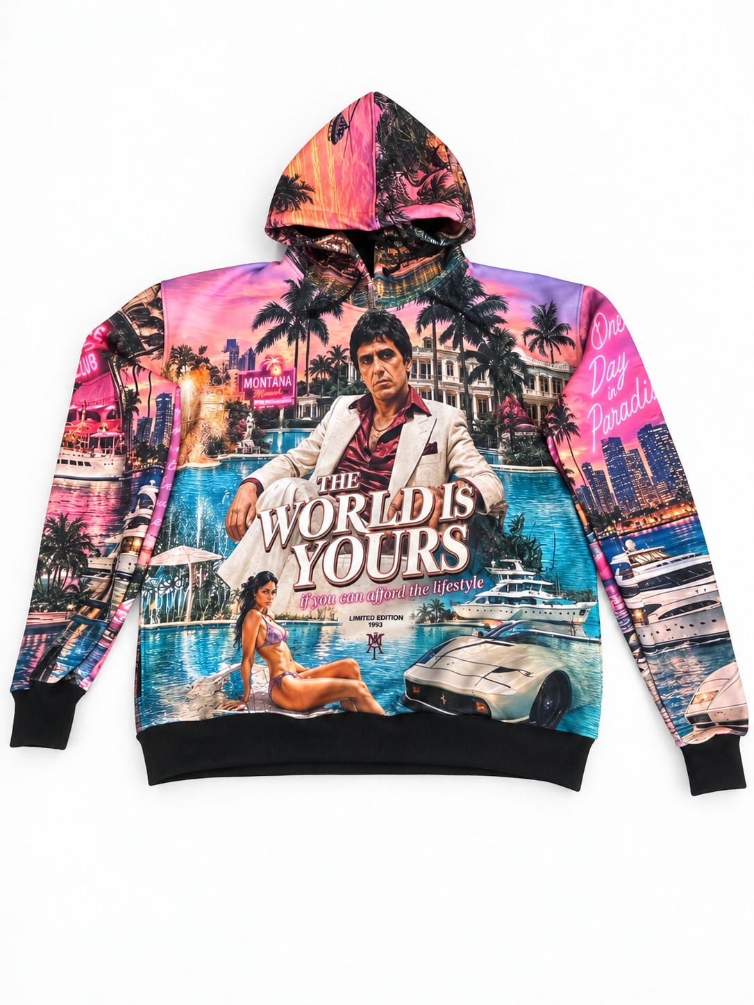 Buzo Scarface The World Is Yours — modelo Ranwey y fotos reales editadas