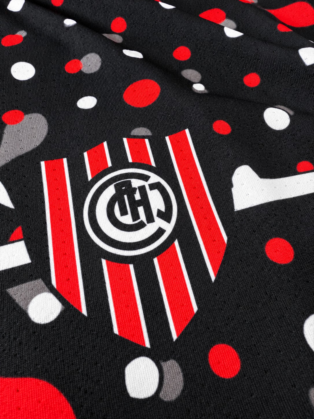 Camiseta Chacarita Juniors Fr089 foto real detalle escudo