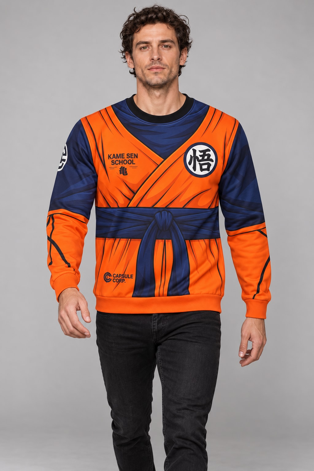 Buzo Goku Kame Sen School cuello redondo