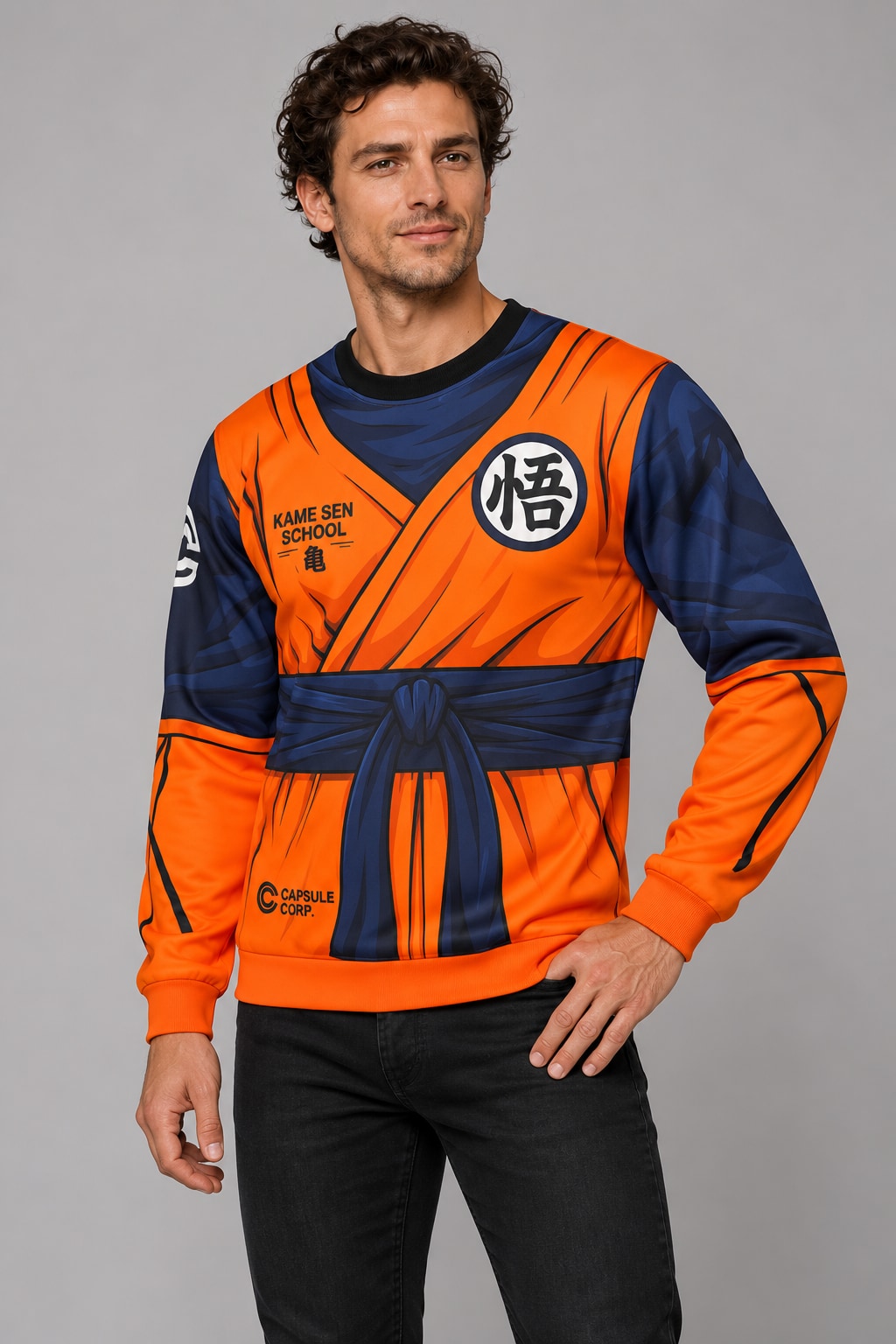Buzo Goku Kame Sen School cuello redondo