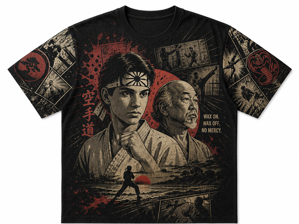 Frente de Diseño de la película Karate Kid, diseño de Archivo RWY