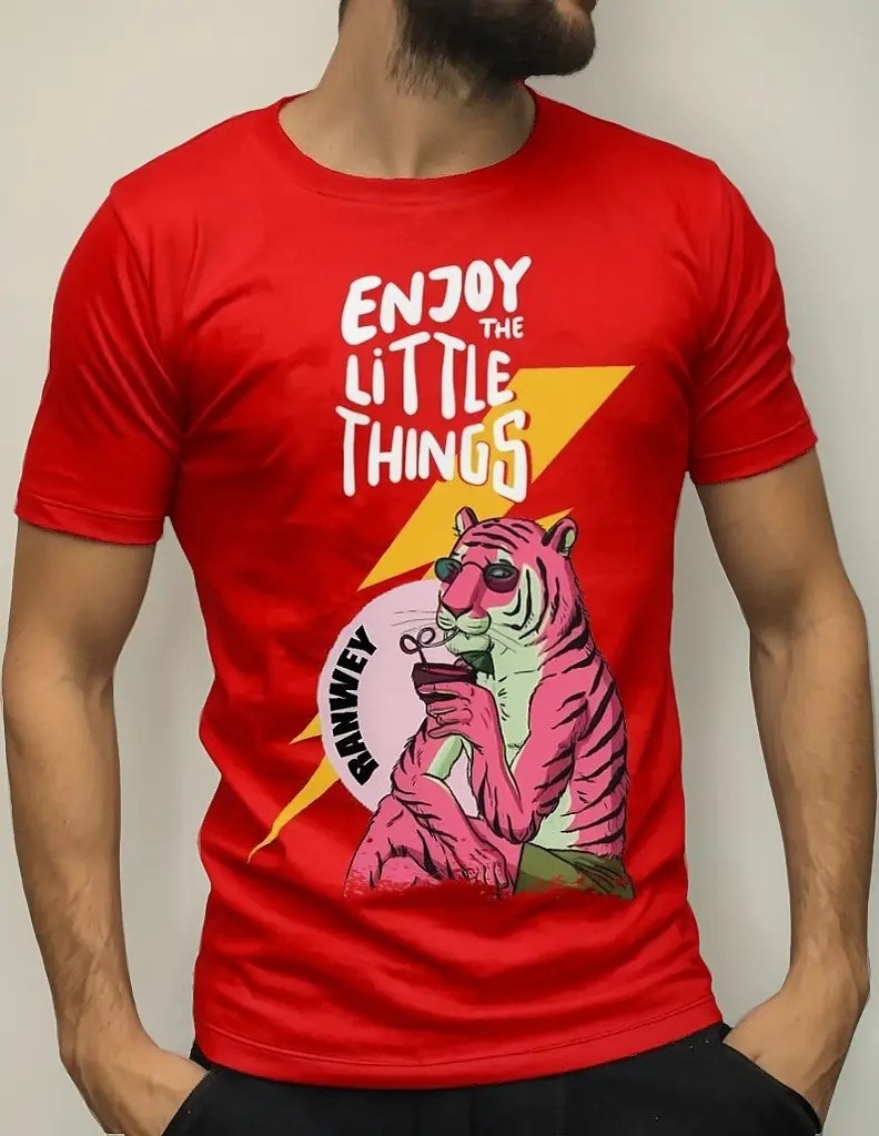 Remera Tiger Pink Enjoy - Imagen 2