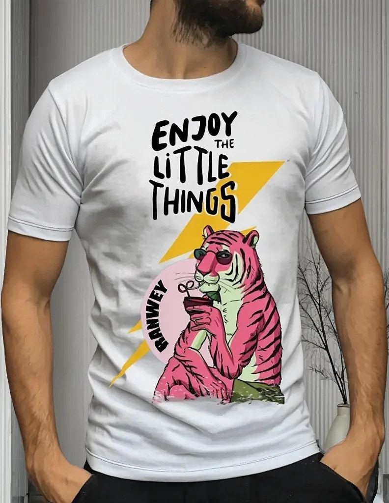 Remera Tiger Pink Enjoy - Imagen 3
