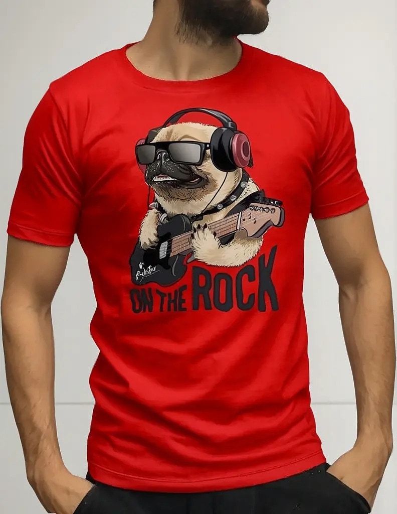 Remera Pug Carlino On The Rock - Imagen 3