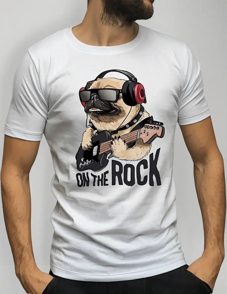 Remera Pug Carlino On The Rock - Imagen 4