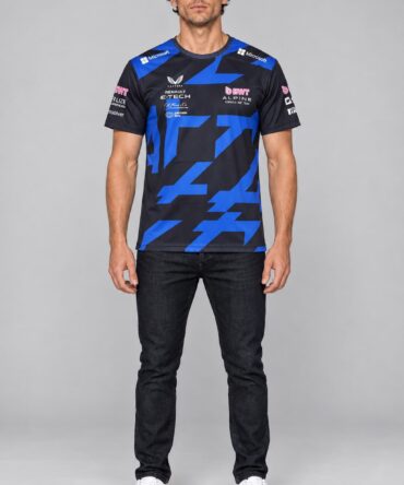 Remera Alpine Franco Colapinto — mockup Ranwey y fotos reales
