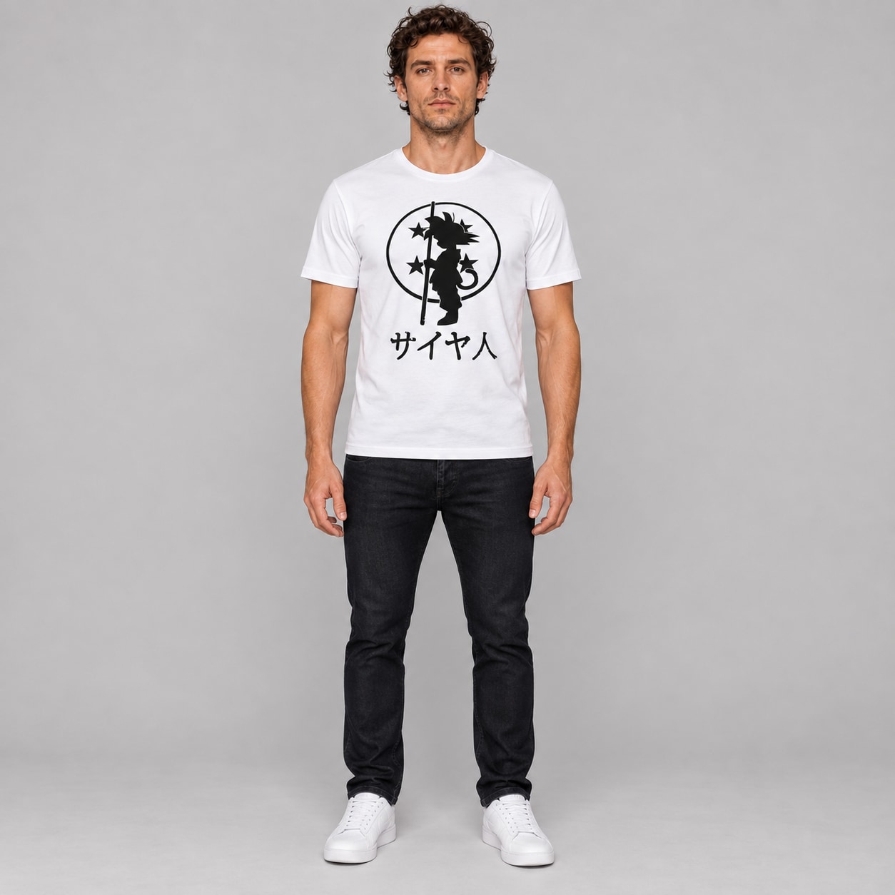 Remera Goku de algodón — modelo Ranwey y fotos reales