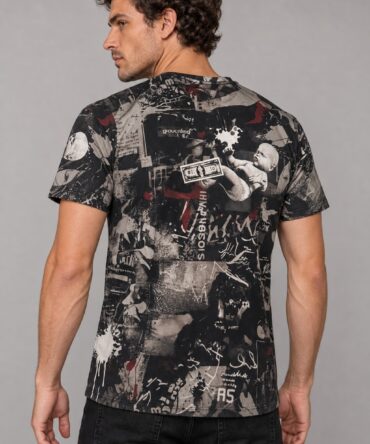 Remera Nirvana Smiley Grunge — modelo Ranwey y fotos reales