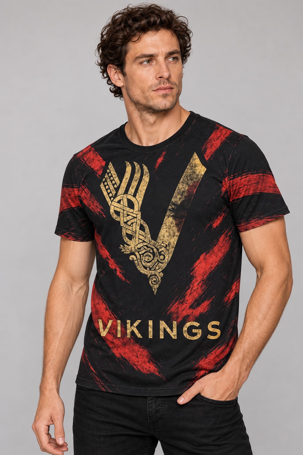 Remera Vikings Valhalla El Valknut — modelo Ranwey y fotos reales