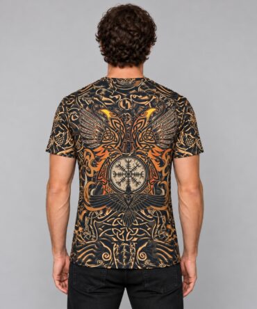 Remera Valhalla Odin UR036 modelo dorso