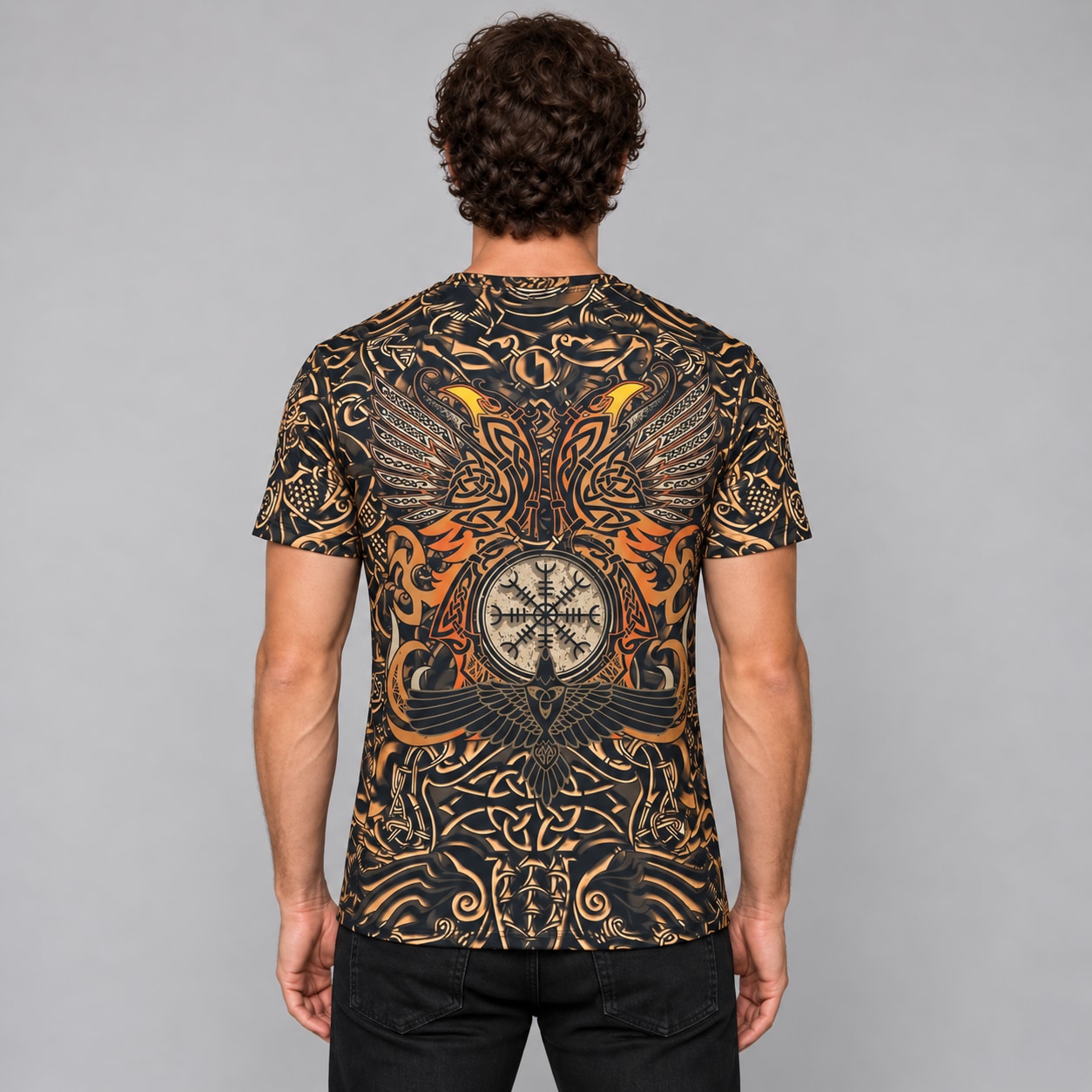 Remera Valhalla Odin UR036 modelo dorso